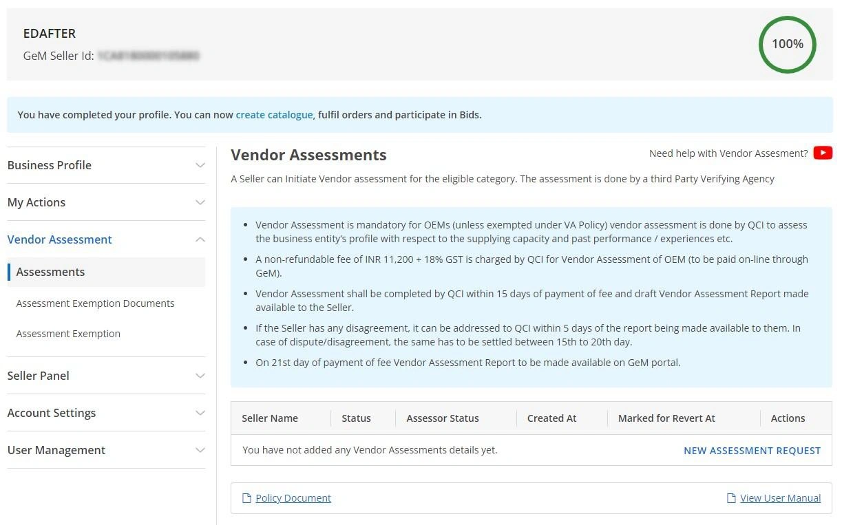 gem Vendor Assessment